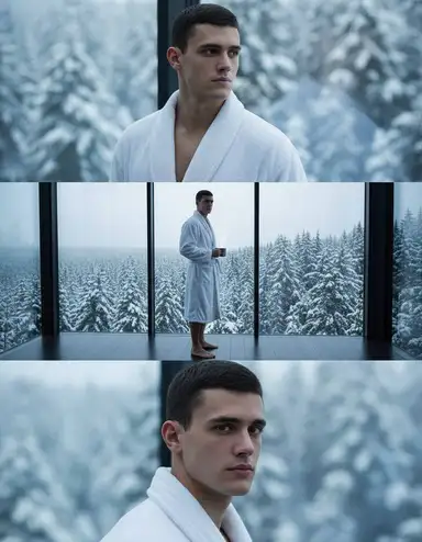 Вид на зимний лес
