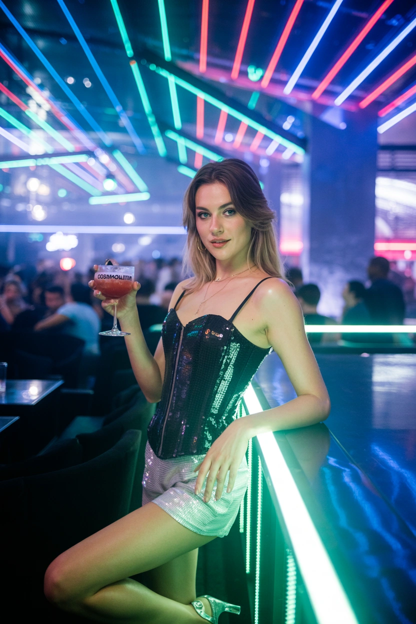 Портрет женщины в клубе Пример 1