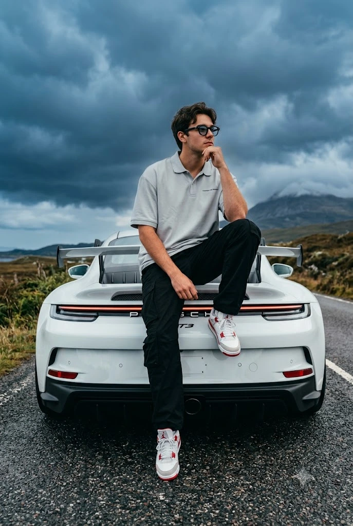 На фоне неба с Porsche