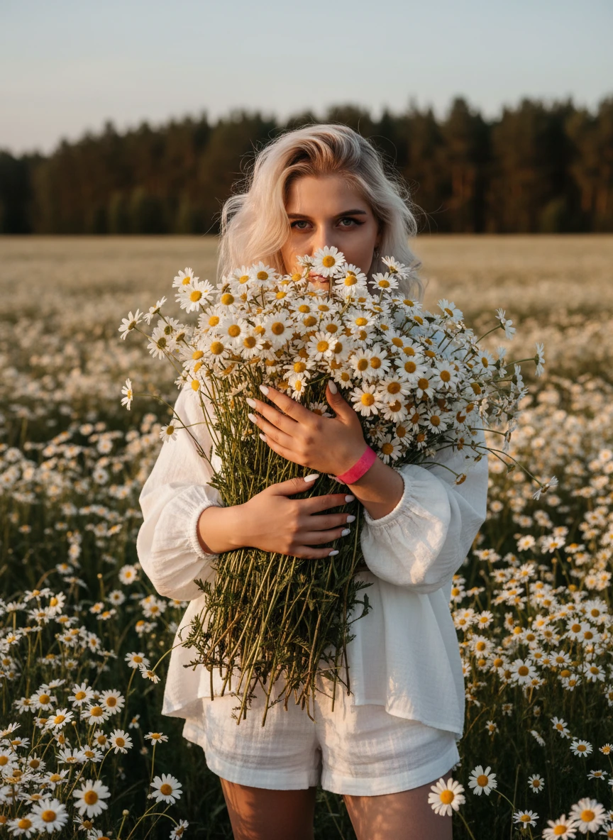 Фотосессия в ромашках