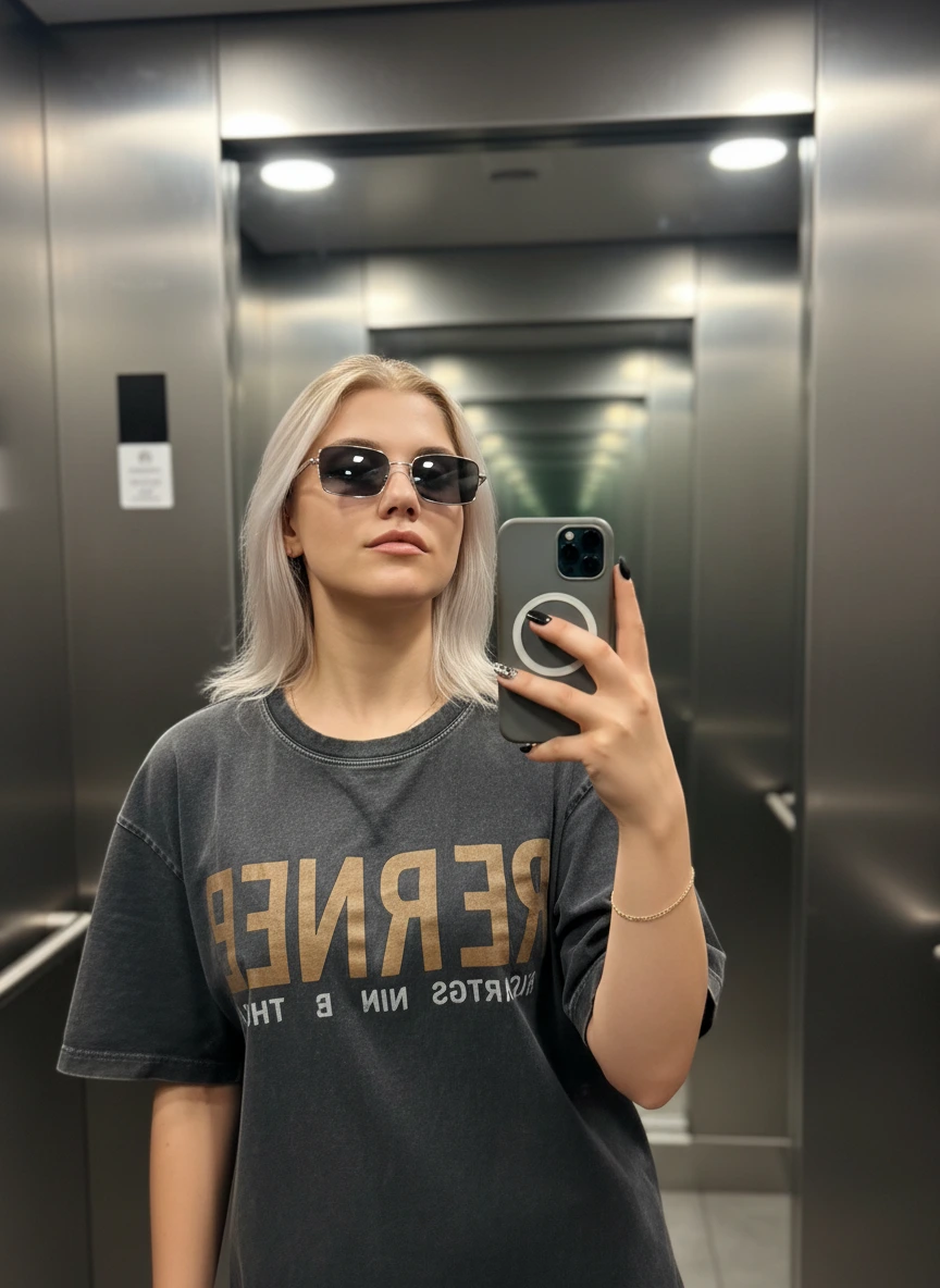 Селфи в лифте