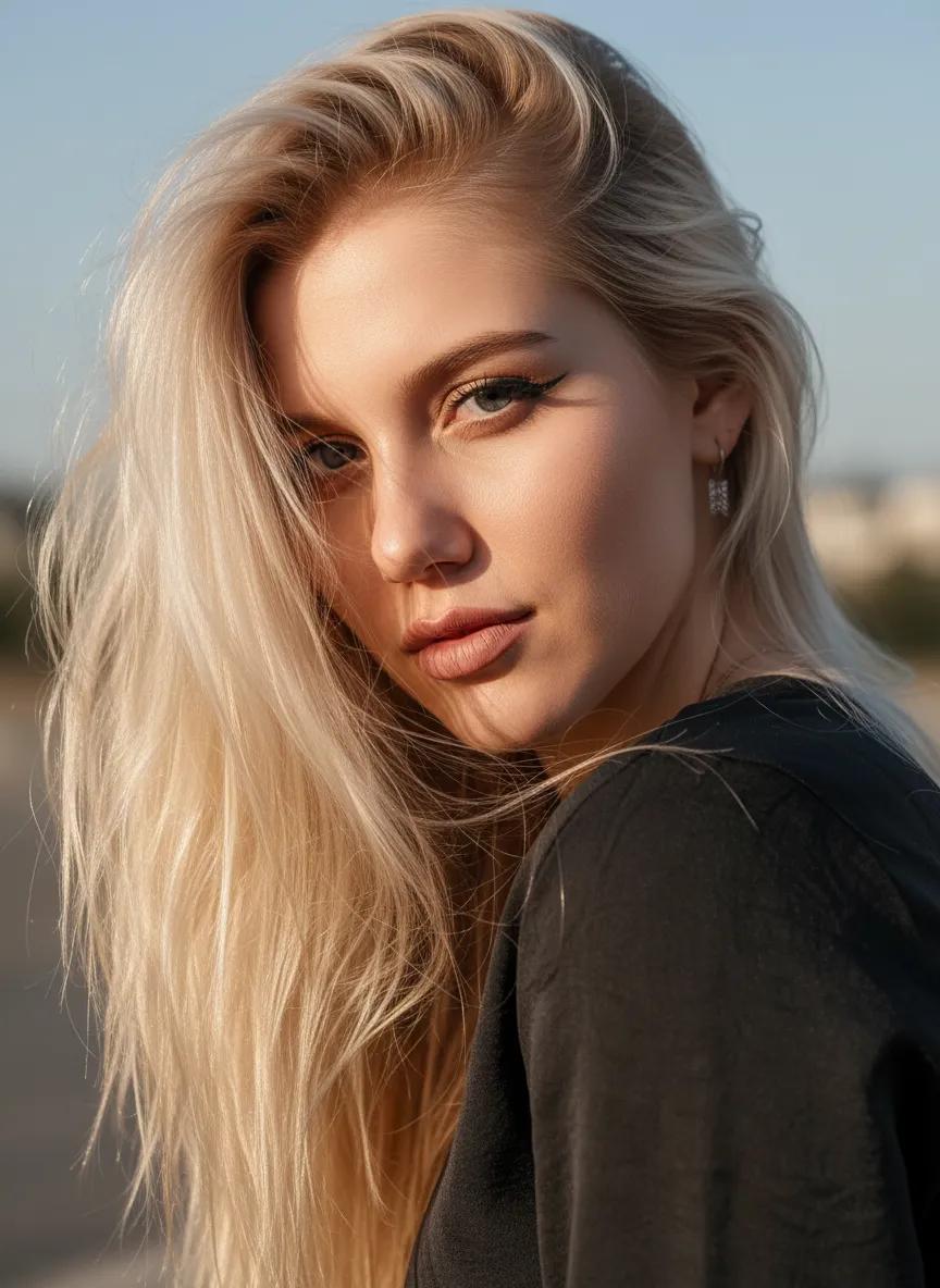 Девушка с макияжем cat eye