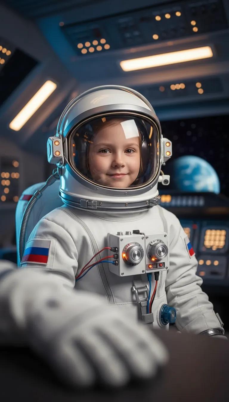 Ребенок в образе космонавта