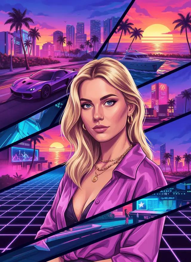 Девушка в стиле GTA