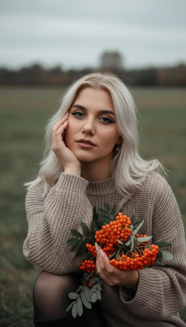 С веткой рябины