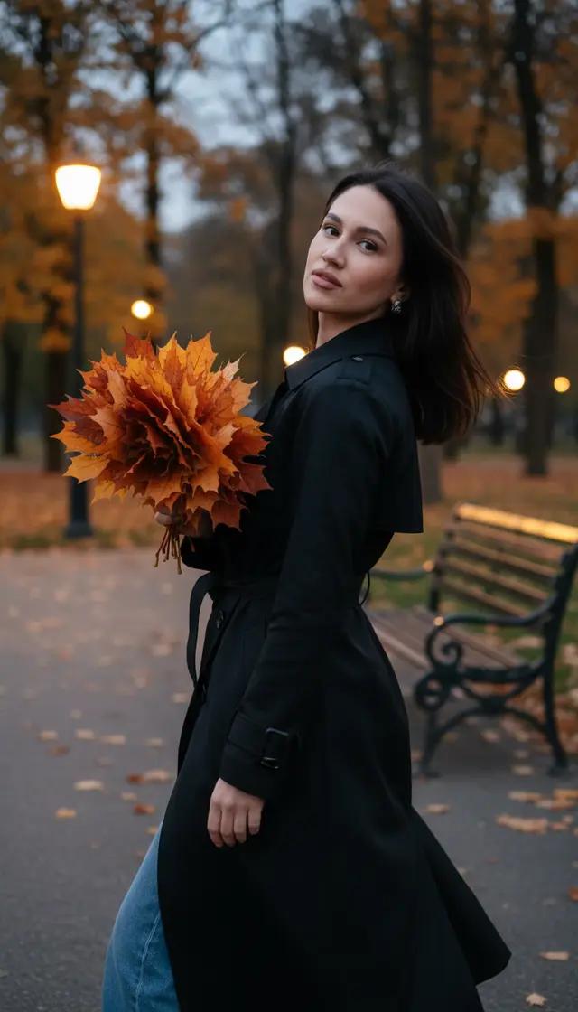 В классическом тренче