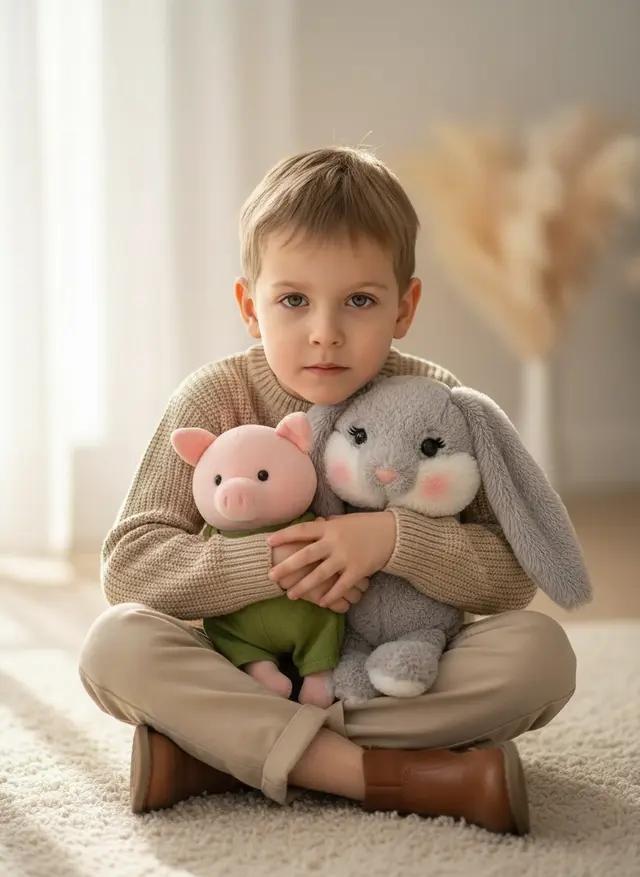Мальчик и две игрушки